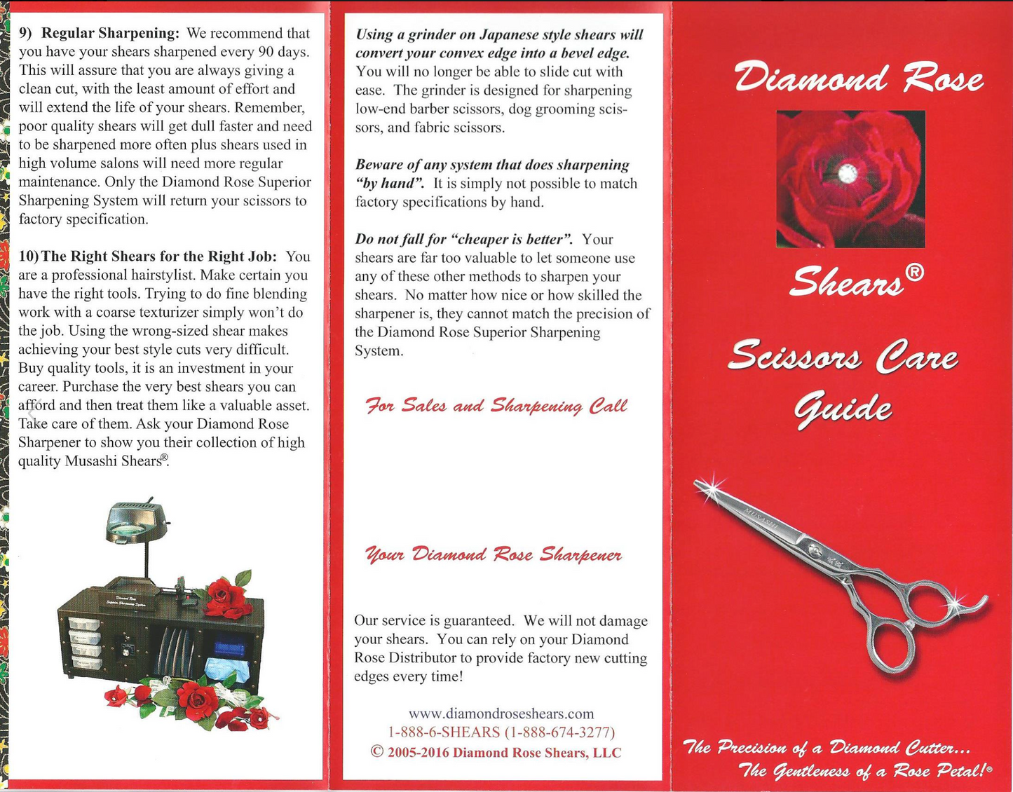 B-2, Scissors Care Guide